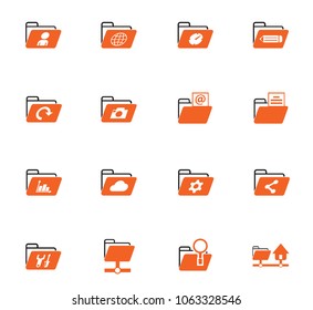 folders color vector icons for web and user interface design