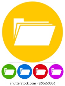 Folders with Different Symbols - Document Management Icons