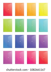 
folders for documents of different colors