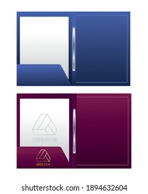 folders documents mockup branding icons vector illustration design