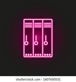 folders for documents neon style icon. Simple thin line, outline vector of education icons for ui and ux, website or mobile application