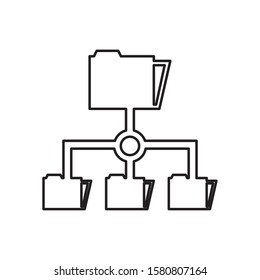 folders files documents network icons vector illustration design