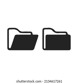 
Folders, files. Flat outline vector illustration.