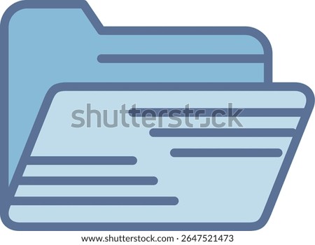Folders Filled Blue Tone Icon