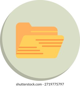 Icono de estilo de círculo plano de carpetas