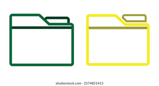 Folders flat line icons set. File catalog, document search, folder synchronization. set of icon folder computer file colorful document binder data archive.  Data storage. Design eps 10