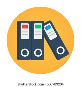 Folders flat vector icon that shows concept such as document, archive, for your personal or commercial project
