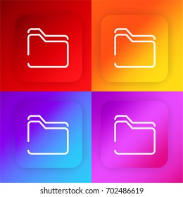 Folders four color gradient app icon set