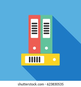 Folders icon. Business concept for web and ui design. Flat Vector illustration.