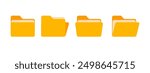 Folders icon collection. Documents in folders. File folder vector icon set