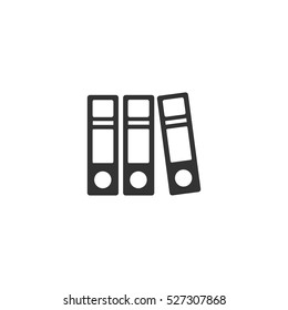 Folders icon flat. Illustration isolated vector sign symbol