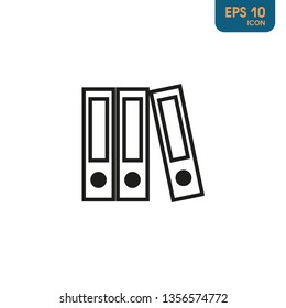 Folders icon isolated on white background. Business papers folders