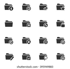 Folders icon set for web sites and user interface