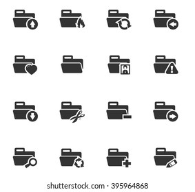 Folders icon set for web sites and user interface