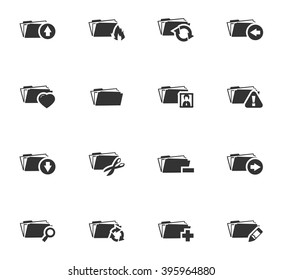 Folders icon set for web sites and user interface