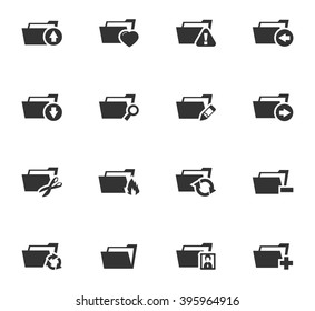 Folders icon set for web sites and user interface