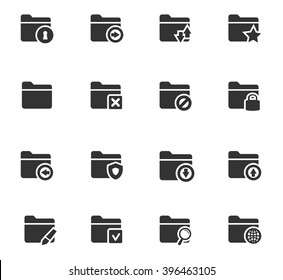 Folders icon set for web sites and user interface