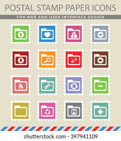 Folders icon set for web sites and user interface