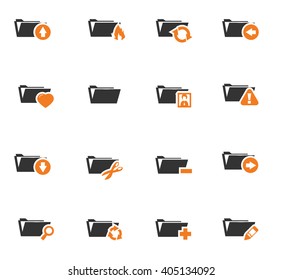 Folders icon set for web sites and user interface