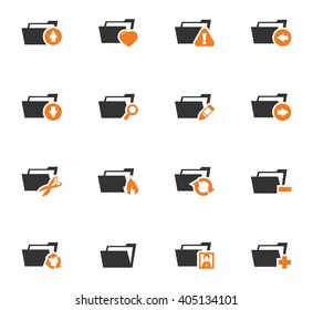 Folders icon set for web sites and user interface