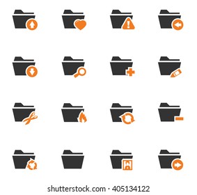 Folders icon set for web sites and user interface
