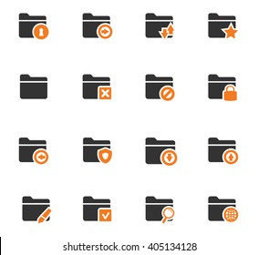 Folders icon set for web sites and user interface