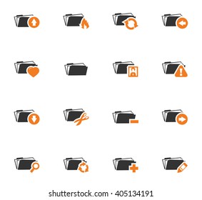 Folders icon set for web sites and user interface