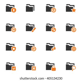 Folders icon set for web sites and user interface