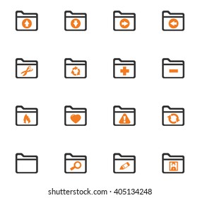 Folders icon set for web sites and user interface