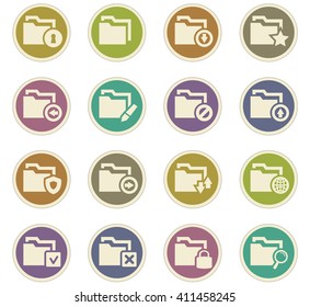 Folders icon set for web sites and user interface