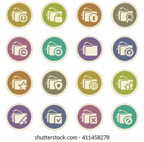 Folders icon set for web sites and user interface