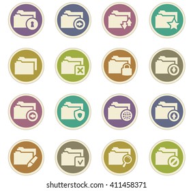 Folders icon set for web sites and user interface