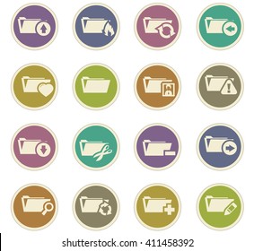 Folders icon set for web sites and user interface