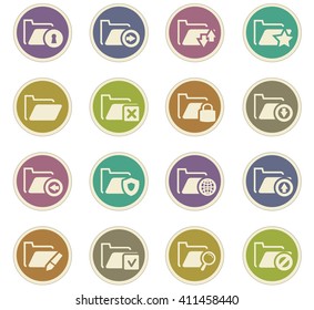 Folders icon set for web sites and user interface