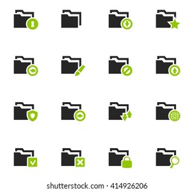 Folders icon set for web sites and user interface