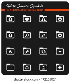 Folders icon set for web sites and user interface
