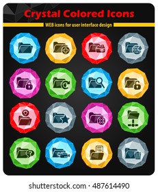 Folders icon set for web sites and user interface