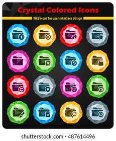 Folders icon set for web sites and user interface