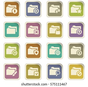 Folders icon set for web sites and user interface