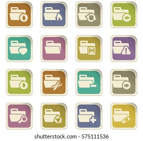 Folders icon set for web sites and user interface
