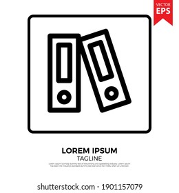 Folders icon vector. Office icon in flat design. Eps 10 vector illustration.