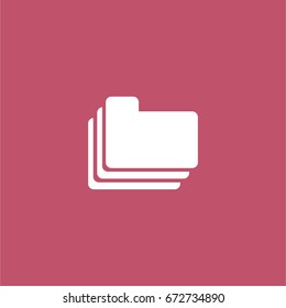 folders icon. vector sign symbol on white background