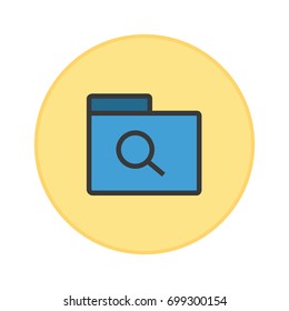 Folders icon yellow button
