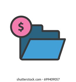 Folders icons cartoon style