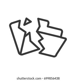 Folders icons line style
