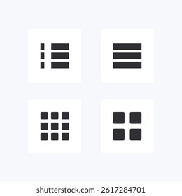 Folders icons set. Editable Strokes. Vector icon illustration