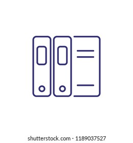 Folders line icon. Documents, papers, files, data. Office concept. Can be used for topics like paperwork, archive, stationary