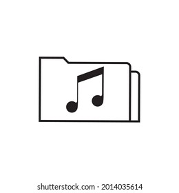 Folders with a musical note sign.