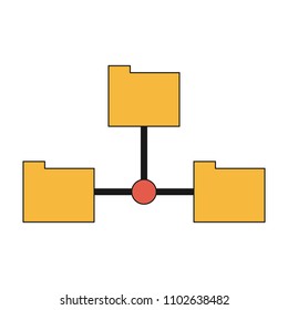Folders network symbol