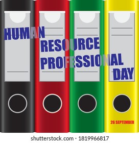 Folders for office documents for the date of Human Resource Professional Day